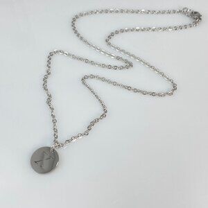 (Choose your) Initial Letter Stainless Steel Cable Chain Necklace